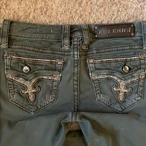 Rock Revival Jeans olive pants 28 Stretch Betty